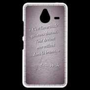 Coque Personnalisée Nokia Lumia 640XL LTE Incertitude amour Violet Citation Oscar Wilde
