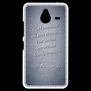 Coque Personnalisée Nokia Lumia 640XL LTE Incertitude Bleu Citation Oscar Wilde