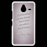 Coque Personnalisée Nokia Lumia 640XL LTE Incertitude Rose Citation Oscar Wilde