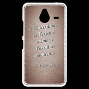 Coque Personnalisée Nokia Lumia 640XL LTE Incertitude Rouge Citation Oscar Wilde