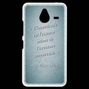 Coque Personnalisée Nokia Lumia 640XL LTE Incertitude Turquoise Citation Oscar Wilde