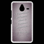 Coque Personnalisée Nokia Lumia 640XL LTE Incertitude Violet Citation Oscar Wilde
