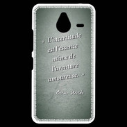 Coque Personnalisée Nokia Lumia 640XL LTE Incertitude Vert Citation Oscar Wilde