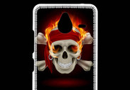 Coque Personnalisée Nokia Lumia 640XL LTE Tête de mort en flamme 5