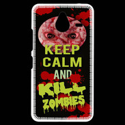 Coque Personnalisée Nokia Lumia 640XL LTE Keep Calm and Kill Zombies Noir