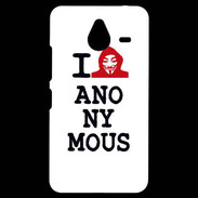 Coque Personnalisée Nokia Lumia 640XL LTE I love anonymous