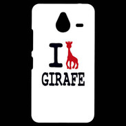 Coque Personnalisée Nokia Lumia 640XL LTE I love Girafe