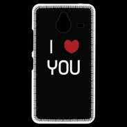Coque Personnalisée Nokia Lumia 640XL LTE I love you noir