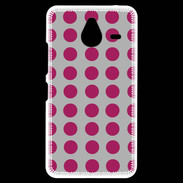 Coque Personnalisée Nokia Lumia 640XL LTE pois gris & framboise