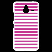 Coque Personnalisée Nokia Lumia 640XL LTE rayures blanches et roses