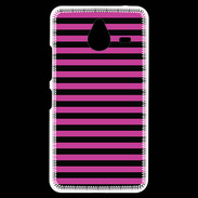 Coque Personnalisée Nokia Lumia 640XL LTE rayures noires et roses