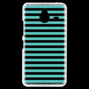 Coque Personnalisée Nokia Lumia 640XL LTE rayures noires et bleues