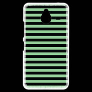 Coque Personnalisée Nokia Lumia 640XL LTE rayures vert d'eau et noires