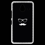 Coque Personnalisée Nokia Lumia 640XL LTE moustache noir & blanc