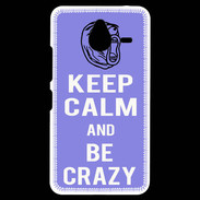 Coque Personnalisée Nokia Lumia 640XL LTE Keep calm Be Crazy Bleu