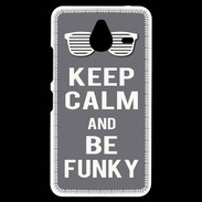 Coque Personnalisée Nokia Lumia 640XL LTE Keep Calm Funky Gris