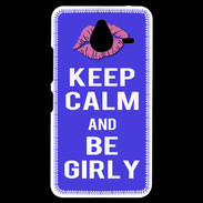 Coque Personnalisée Nokia Lumia 640XL LTE Keep Calm Girly Bleu