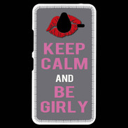 Coque Personnalisée Nokia Lumia 640XL LTE Keep Calm Girl Gris