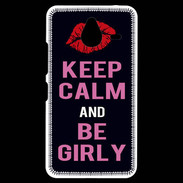 Coque Personnalisée Nokia Lumia 640XL LTE Keep Calm Girly Noir