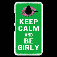 Coque Personnalisée Nokia Lumia 640XL LTE Keep Calm Girly Vert