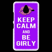 Coque Personnalisée Nokia Lumia 640XL LTE Keep Calm Girly Violet
