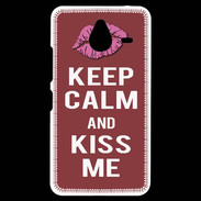 Coque Personnalisée Nokia Lumia 640XL LTE Keep Calm Kiss me Brique