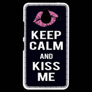 Coque Personnalisée Nokia Lumia 640XL LTE Keep Calm Kiss me Noir