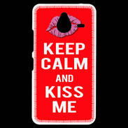 Coque Personnalisée Nokia Lumia 640XL LTE Keep Calm Kiss me Rouge