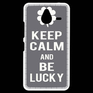 Coque Personnalisée Nokia Lumia 640XL LTE Keep Calm Be lucky Gris