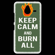 Coque Personnalisée Nokia Lumia 640XL LTE Keep Calm Burn Kaki