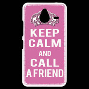 Coque Personnalisée Nokia Lumia 640XL LTE Keep Calm Call Rose