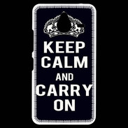 Coque Personnalisée Nokia Lumia 640XL LTE Keep Calm Carry on Noir