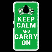 Coque Personnalisée Nokia Lumia 640XL LTE Keep Calm Carry on Vert