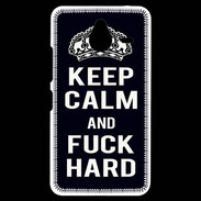Coque Personnalisée Nokia Lumia 640XL LTE Keep Calm Fuck hard Noir
