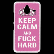 Coque Personnalisée Nokia Lumia 640XL LTE Keep Calm Fuck hard Rose