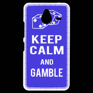Coque Personnalisée Nokia Lumia 640XL LTE Keep Calm Gamble Bleu