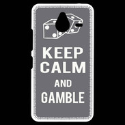 Coque Personnalisée Nokia Lumia 640XL LTE Keep Calm Gamble Gris