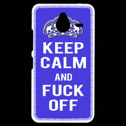 Coque Personnalisée Nokia Lumia 640XL LTE Keep Calm Fuck off bleu