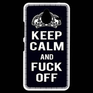 Coque Personnalisée Nokia Lumia 640XL LTE Keep Callm Fuck Off Noir