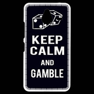 Coque Personnalisée Nokia Lumia 640XL LTE Keep Calm Gamble Noir