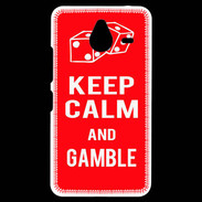 Coque Personnalisée Nokia Lumia 640XL LTE Keep Calm Gamble Rouge