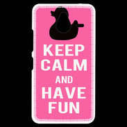 Coque Personnalisée Nokia Lumia 640XL LTE Keep Calm Have fun Rose