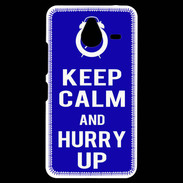 Coque Personnalisée Nokia Lumia 640XL LTE Keep Calm Hurry up Bleu