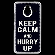 Coque Personnalisée Nokia Lumia 640XL LTE Keep Calm Hurry up Noir