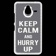 Coque Personnalisée Nokia Lumia 640XL LTE Keep Calm Hurry up Gris