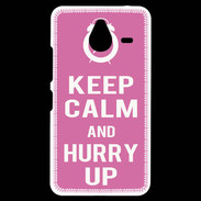 Coque Personnalisée Nokia Lumia 640XL LTE Keep Calm Hurry up Rose