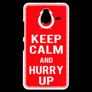 Coque Personnalisée Nokia Lumia 640XL LTE Keep Calm Hurry up Rouge