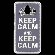 Coque Personnalisée Nokia Lumia 640XL LTE Keep Calm Gris