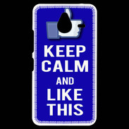 Coque Personnalisée Nokia Lumia 640XL LTE Keep Calm Like This Bleu