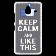 Coque Personnalisée Nokia Lumia 640XL LTE Keep Calm Like This Gris